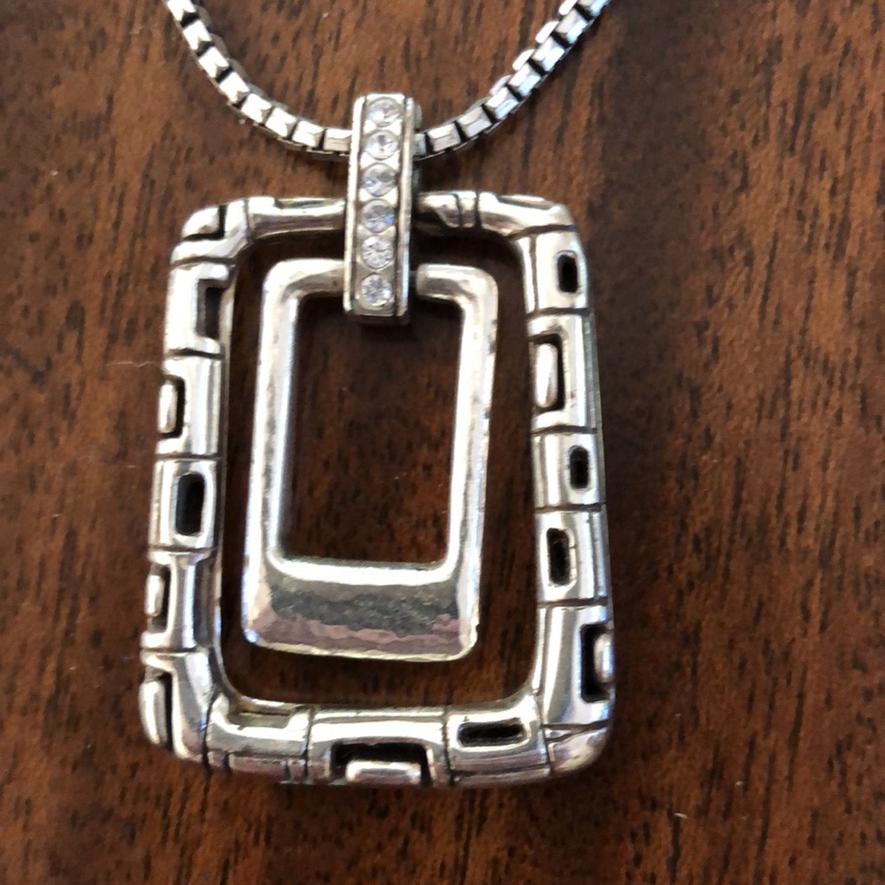 Brighton NEXUS DOUBLE SQUARE retired pendant necklace